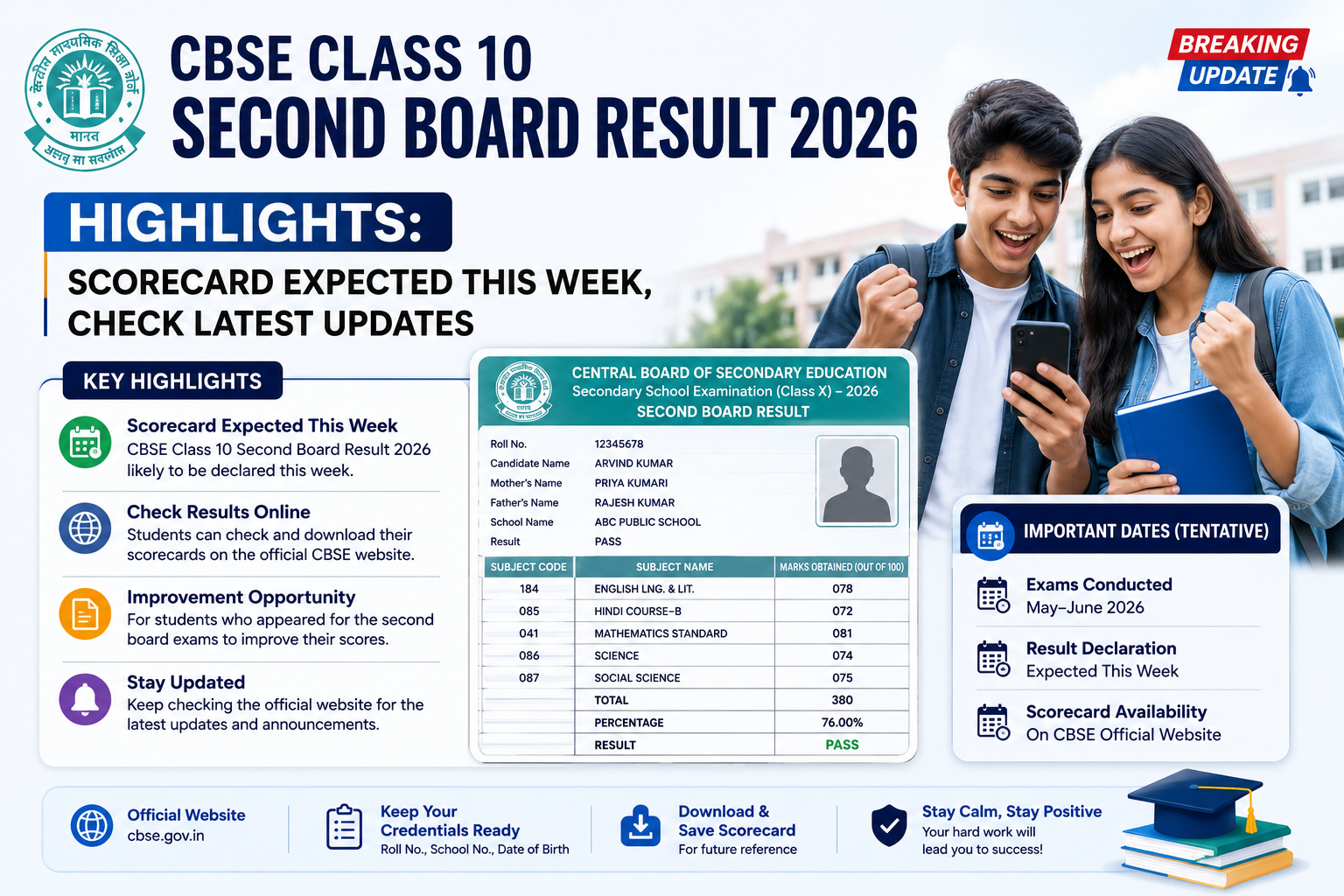 CBSE Class 10 Second Board Result 2026 Highlights: Scorecard Expected This Week, Check Latest Updates