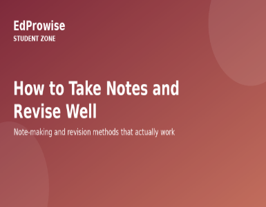 How to Take Effective Notes and Revise Well